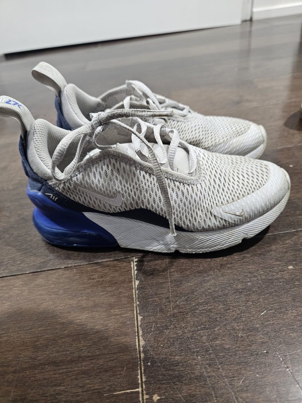 Nike Kids Air Max 270-Style Sneakers - Gray & Blue